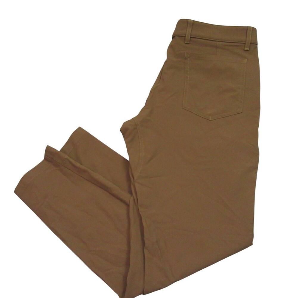 Olivers Mens Chino Pants 32 X 30‎ Slim Fit Brown Nylon Stretch Flat Front 5